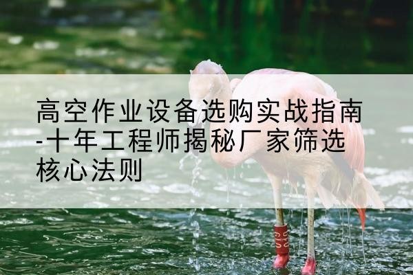 山丹剪叉式升降机厂家-高空作业设备选购实战指南-十年工程师揭秘厂家筛选核心法则