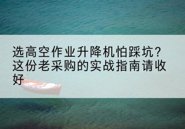 山丹高空作业升降机厂家推荐-选高空作业升降机怕踩坑？这份老采购的实战指南请收好